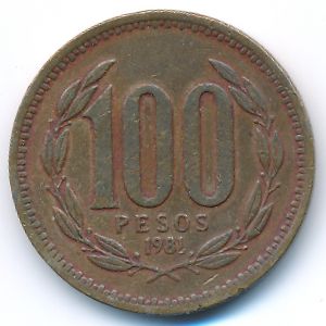 Chile, 100 pesos, 1981