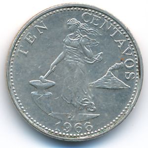 Philippines, 10 centavos, 1966