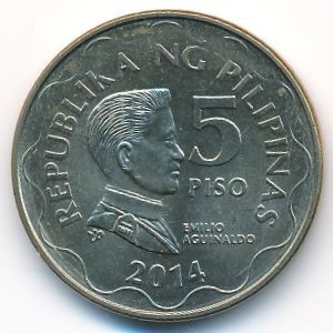 Philippines, 5 piso, 2014