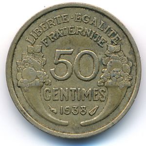 Франция, 50 сентим (1938 г.)