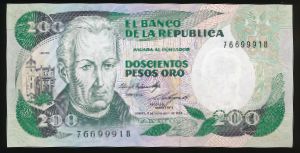 Colombia, 200 песо, 1984