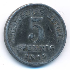 Германия, 5 пфеннигов (1919 г.)