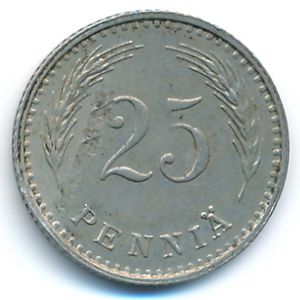 Finland, 25 pennia, 1938