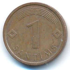 Latvia, 1 santims, 2005