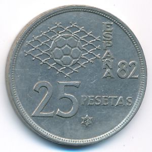 Испания, 25 песет (1980 г.)