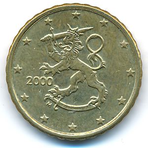 Finland, 10 euro cent, 2000