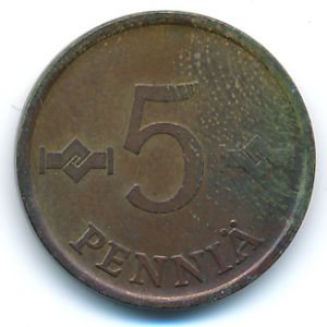 Финляндия, 5 пенни (1965 г.)