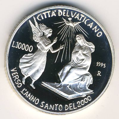 Vatican City, 10000 lire, 1995