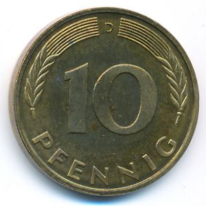 ФРГ, 10 пфеннигов (1989 г.)