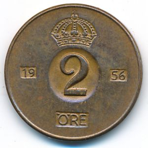 Швеция, 2 эре (1956 г.)