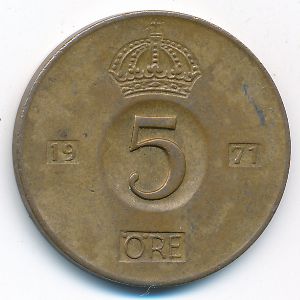 Sweden, 5 ore, 1971