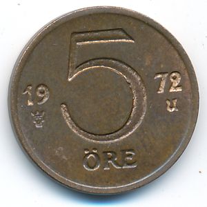 Sweden, 5 ore, 1972