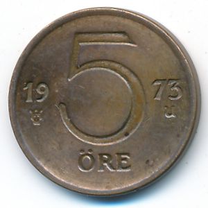 Sweden, 5 ore, 1973