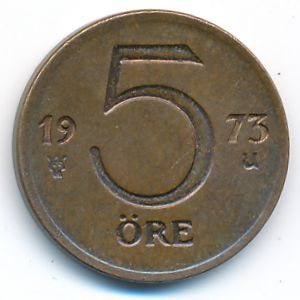 Sweden, 5 ore, 1973