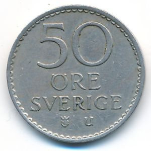 Sweden, 50 ore, 1962