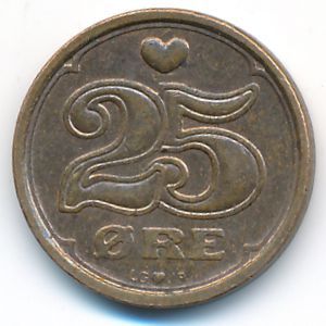 Дания, 25 эре (1990 г.)