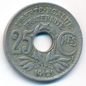 Франция, 25 сентим (1921 г.)