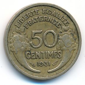 Франция, 50 сентим (1931 г.)