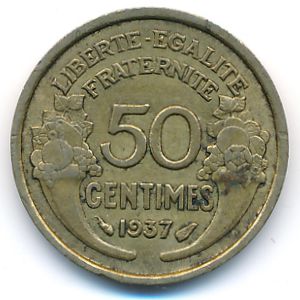 Франция, 50 сентим (1937 г.)