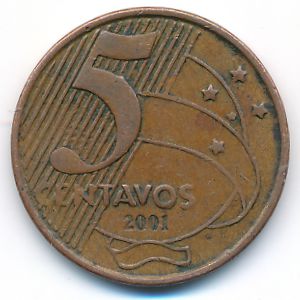 Бразилия, 5 сентаво (2001 г.)