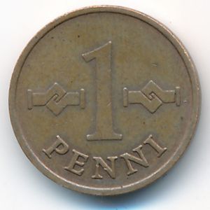 Finland, 1 penni, 1967