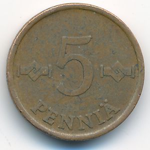 Финляндия, 5 пенни (1965 г.)