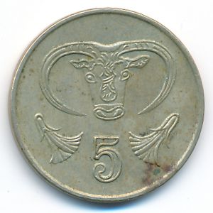 Cyprus, 5 cents, 1992