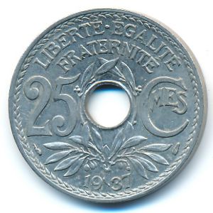 Франция, 25 сентим (1937 г.)