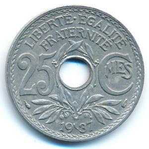 France, 25 centimes, 1937