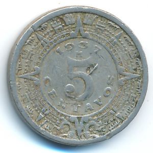 Mexico, 5 centavos, 1937