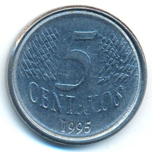 Brazil, 5 centavos, 1995