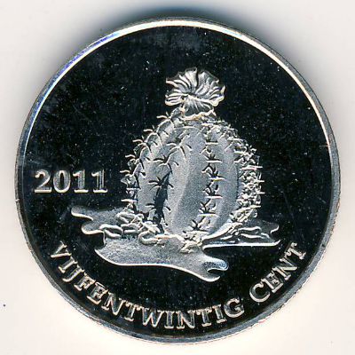 Bonaire., 25 cents, 2011
