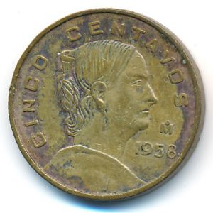 Mexico, 5 centavos, 1958