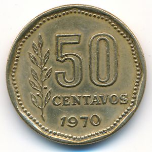 Аргентина, 50 сентаво (1970 г.)