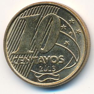 Brazil, 10 centavos, 2013