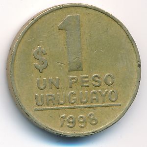 Uruguay, 1 peso, 1998