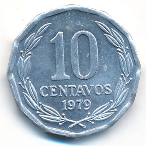 Chile, 10 centavos, 1979