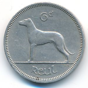 Ireland, 6 pence, 1968