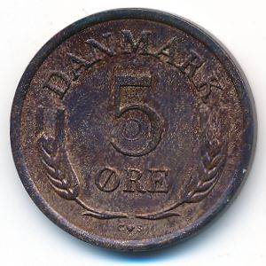 Denmark, 5 ore, 1965