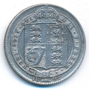 Великобритания, 1 шиллинг (1892 г.)