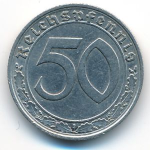 Nazi Germany, 50 reichspfennig, 1939