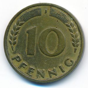 ФРГ, 10 пфеннигов (1950 г.)