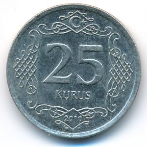 Turkey, 25 kurus, 2010