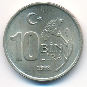 Турция, 10000 лир (1998 г.)