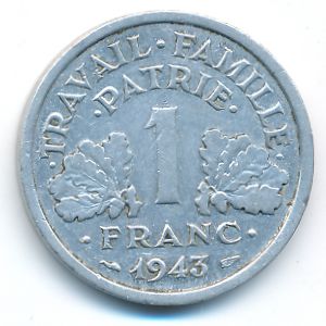 France, 1 franc, 1943