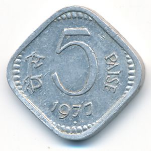 India, 5 paisa, 1973–1978