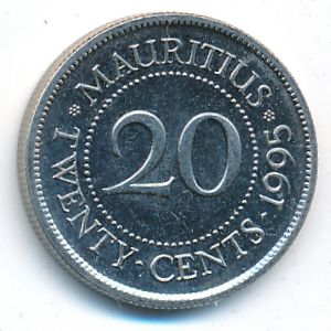 Mauritius, 20 cents, 1995