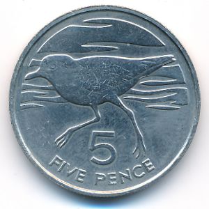 Saint Helena Island and Ascension, 5 pence, 1991