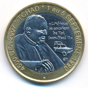 Chad., 4500 francs, 2007