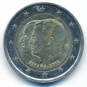 Spain, 2 euro, 2014